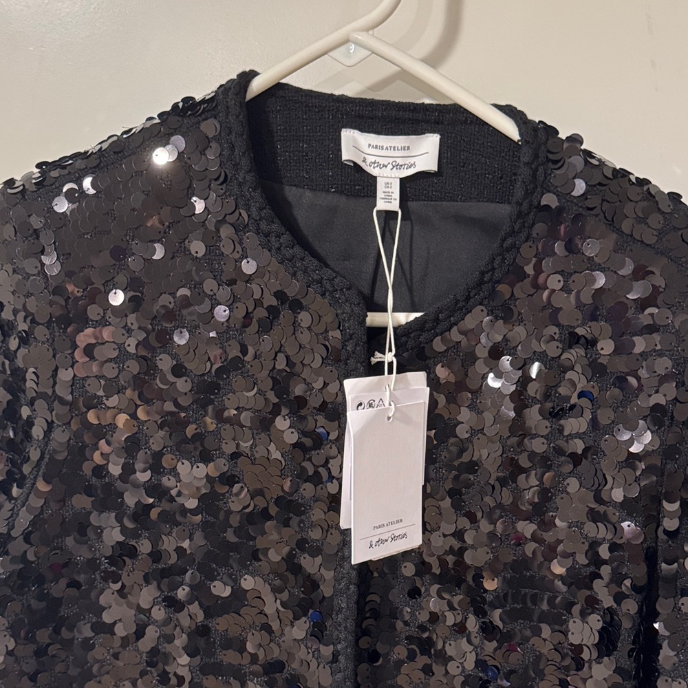 NWT & Other Stories Sequin Black Jacket
